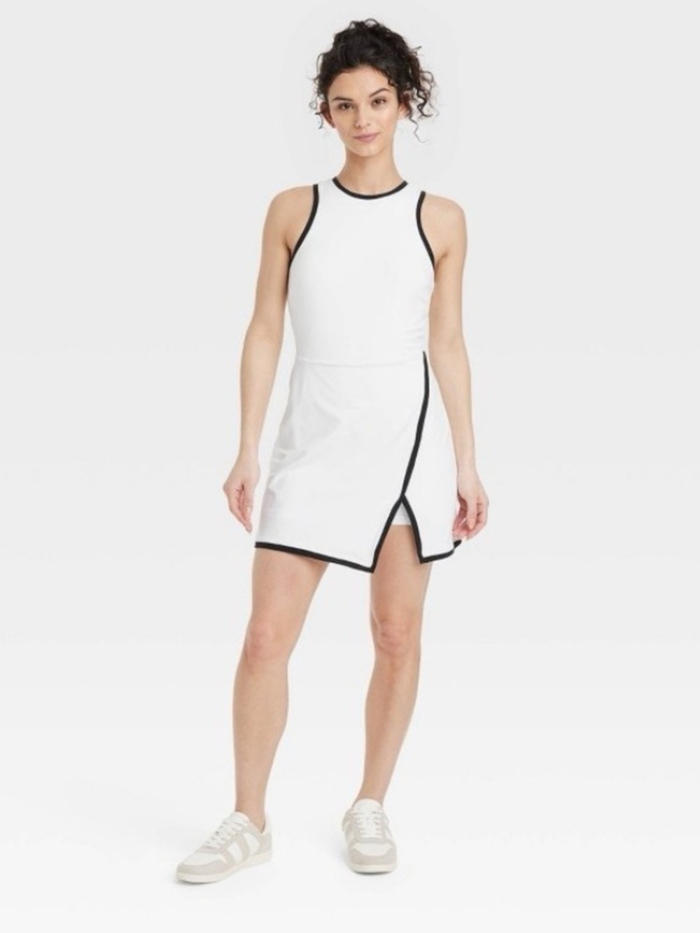 All In‎ Motion White Women's High-Neck Wrap Active Dress
Size m